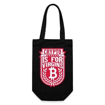 crypto is for virgins - Gift Bag for Bottles - black - Front