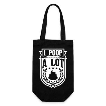 I poop a lot - Gift Bag for Bottles - black - Front