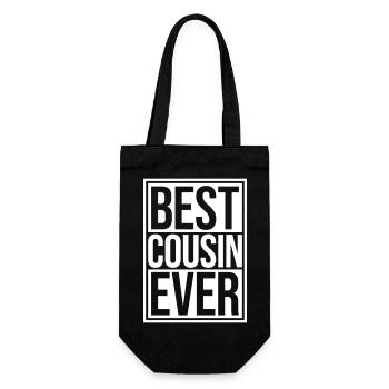 best cousin ever Zitat - Geschenkbeutel für Flaschen - Schwarz - Vorne