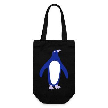 Pingouin mignon Antarctique pôle sud zoo animal oiseau cool - Sac à bouteille - noir - Devant