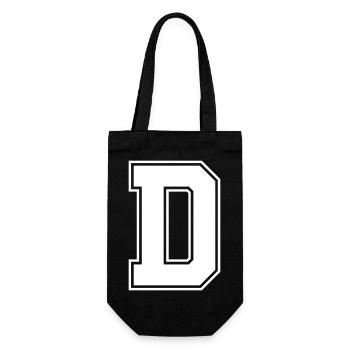 D letter - Gift Bag for Bottles - black - Front