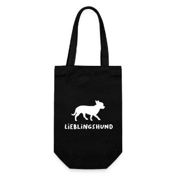 Liebling Hund Chihuahua Fan Haustier Tierliebe - Geschenkbeutel für Flaschen - Schwarz - Vorne