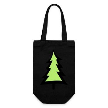 arbre de noël arbre de noël texte conception logo sapin s - Sac à bouteille - noir - Devant