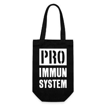 PRO IMMUNSYSTEM IMPFEN IMPFPFLICHT - Geschenkbeutel für Flaschen - Schwarz - Vorne