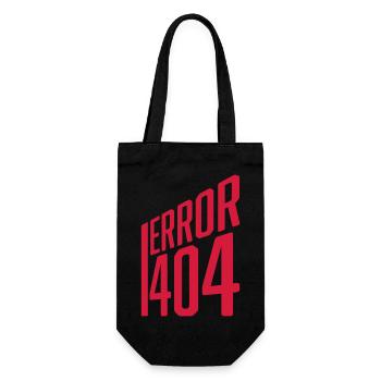 Code Error Error 404 - Gift Bag for Bottles - black - Front