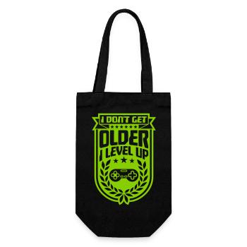 get older level up - Gift Bag for Bottles - black - Front