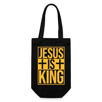 jesus is king Zitat - Geschenkbeutel für Flaschen - Schwarz - Vorne