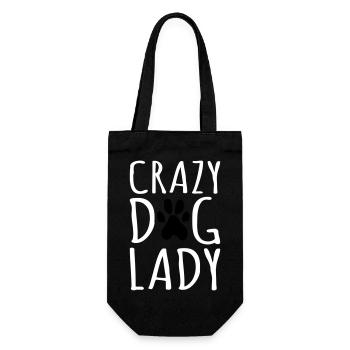 Citation de Crazy Dog Lady - Sac à bouteille - noir - Devant