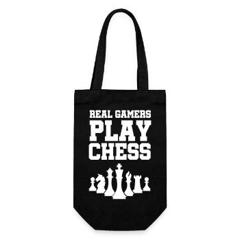 chess pieces chess - Gift Bag for Bottles - black - Front