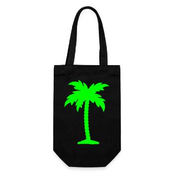 palme - Geschenkbeutel für Flaschen - Schwarz - Vorne