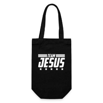 Team Jesus Church Love God | Color changeable - Gift Bag for Bottles - black - Front