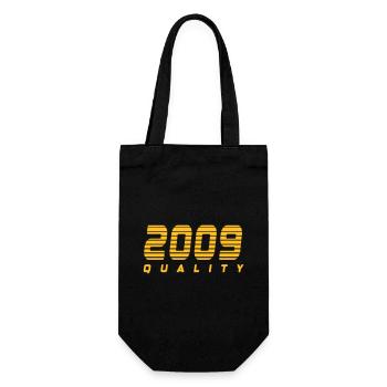 2009 quality | Farbe änderbar - Geschenkbeutel für Flaschen - Schwarz - Vorne