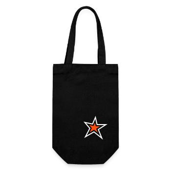 Star with outline – 2 colours - Gift Bag for Bottles - black - Front