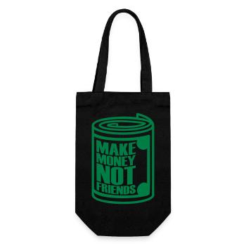 Money Dollar Saying - Gift Bag for Bottles - black - Front