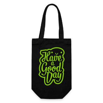 have a good day - Geschenkbeutel für Flaschen - Schwarz - Vorne