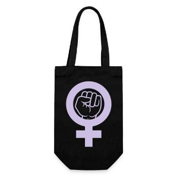 Rebellion Faust Feminist Symbol - Geschenkbeutel für Flaschen - Schwarz - Vorne