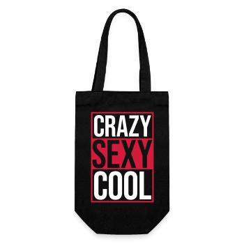 crazy sexy cool Design - Geschenkbeutel für Flaschen - Schwarz - Vorne