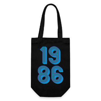 1986 Year of birth | Colors changeable - Gift Bag for Bottles - black - Front