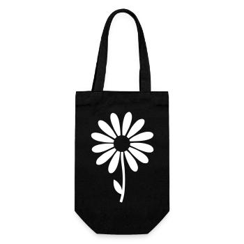 Daisy Blossom - Gift Bag for Bottles - black - Front