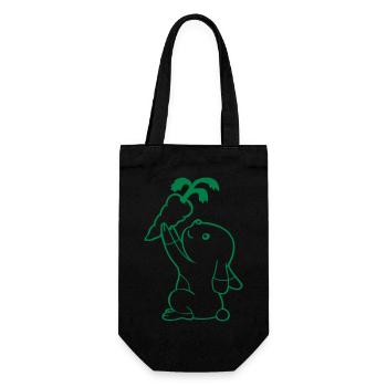 Lapin carotte carotte gros manger faim délicieux légumes - Sac à bouteille - noir - Devant