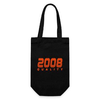 2008 quality | Farbe änderbar - Geschenkbeutel für Flaschen - Schwarz - Vorne