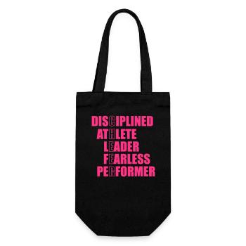 Discipline athlete leader fearless performer - Geschenkbeutel für Flaschen - Schwarz - Vorne