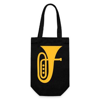 Tuba - Geschenkbeutel für Flaschen - Schwarz - Vorne
