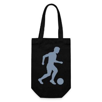 Design Footballeur Sport Silhouette - Sac à bouteille - noir - Devant