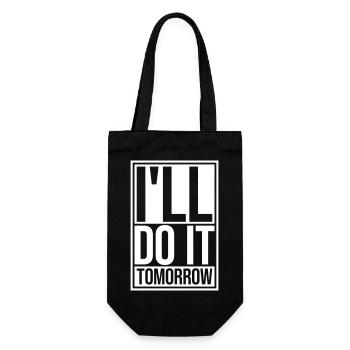 do it tomorrow Zitat - Geschenkbeutel für Flaschen - Schwarz - Vorne