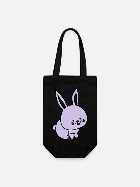 hase - Geschenkbeutel für Flaschen - Schwarz
