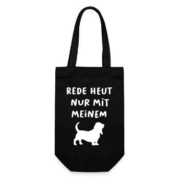 Parler Hushpuppie Chien Bureau Humour Écriture Vibrante - Sac à bouteille - noir - Devant