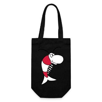 Shrimp - Gift Bag for Bottles - black - Front