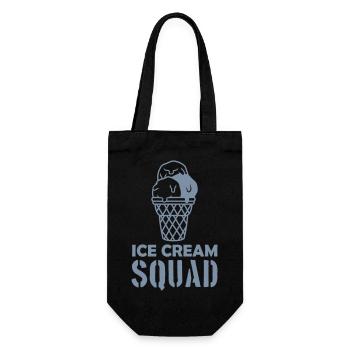 Zitat Ice Cream Squad - Geschenkbeutel für Flaschen - Schwarz - Vorne