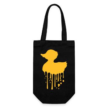Rubber Duck Rubber Duck Water Drop Graffiti Fun - Gift Bag for Bottles - black - Front