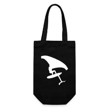 Dynamic wingsurfer on the water - Gift Bag for Bottles - black - Front