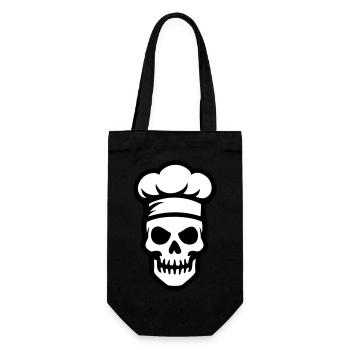 Chef Skeleton Chef Chef Hat - Gift Bag for Bottles - black - Front