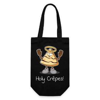Holy crepes! Design - Gift Bag for Bottles - black - Front