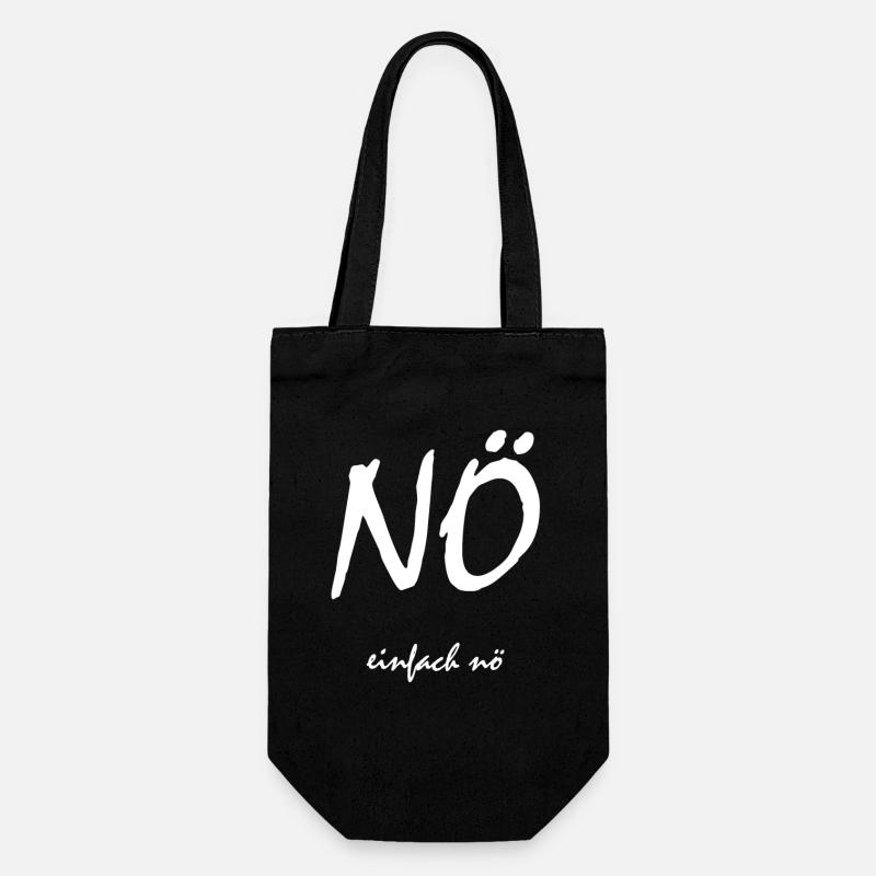 Einfach nö - Geschenkbeutel für Flaschen - Schwarz