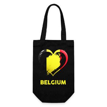 Belgium Heart - Découvrez des designs uniques - Sac à bouteille - noir - Devant