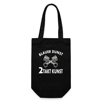Blauer Dunst 2 Takt Kunst - Geschenkbeutel für Flaschen - Schwarz - Vorne
