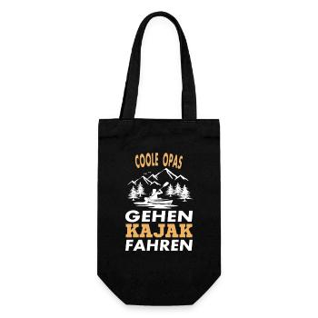 Kajak lustiger Spruch - Geschenkbeutel für Flaschen - Schwarz - Vorne