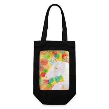 Regenbogen-Einhorn - Sonja Ariel von Staden - Geschenkbeutel für Flaschen - Schwarz - Vorne