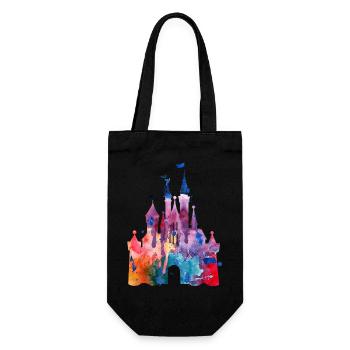 Aquarell Princess Castle - Geschenkbeutel für Flaschen - Schwarz - Vorne