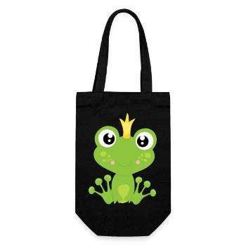 Froschkönig - Geschenkbeutel für Flaschen - Schwarz - Vorne