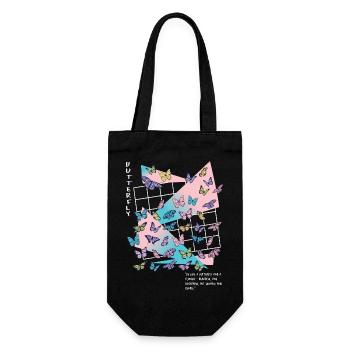 Soyez comme un papillon - Sac à bouteille - noir - Devant
