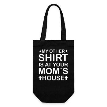 My shirt at your mom s house - Geschenkbeutel für Flaschen - Schwarz - Vorne