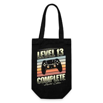 13. Geburtstag Level 13 Complete Limited Edition - Geschenkbeutel für Flaschen - Schwarz - Vorne