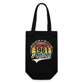 Original December 1961 61st birthday gift - Gift Bag for Bottles - black - Front