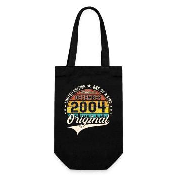 Original December 2004 18th Birthday Gift - Gift Bag for Bottles - black - Front