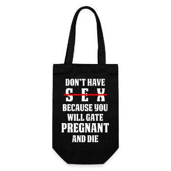 Sex Education Quote - Gift Bag for Bottles - black - Front